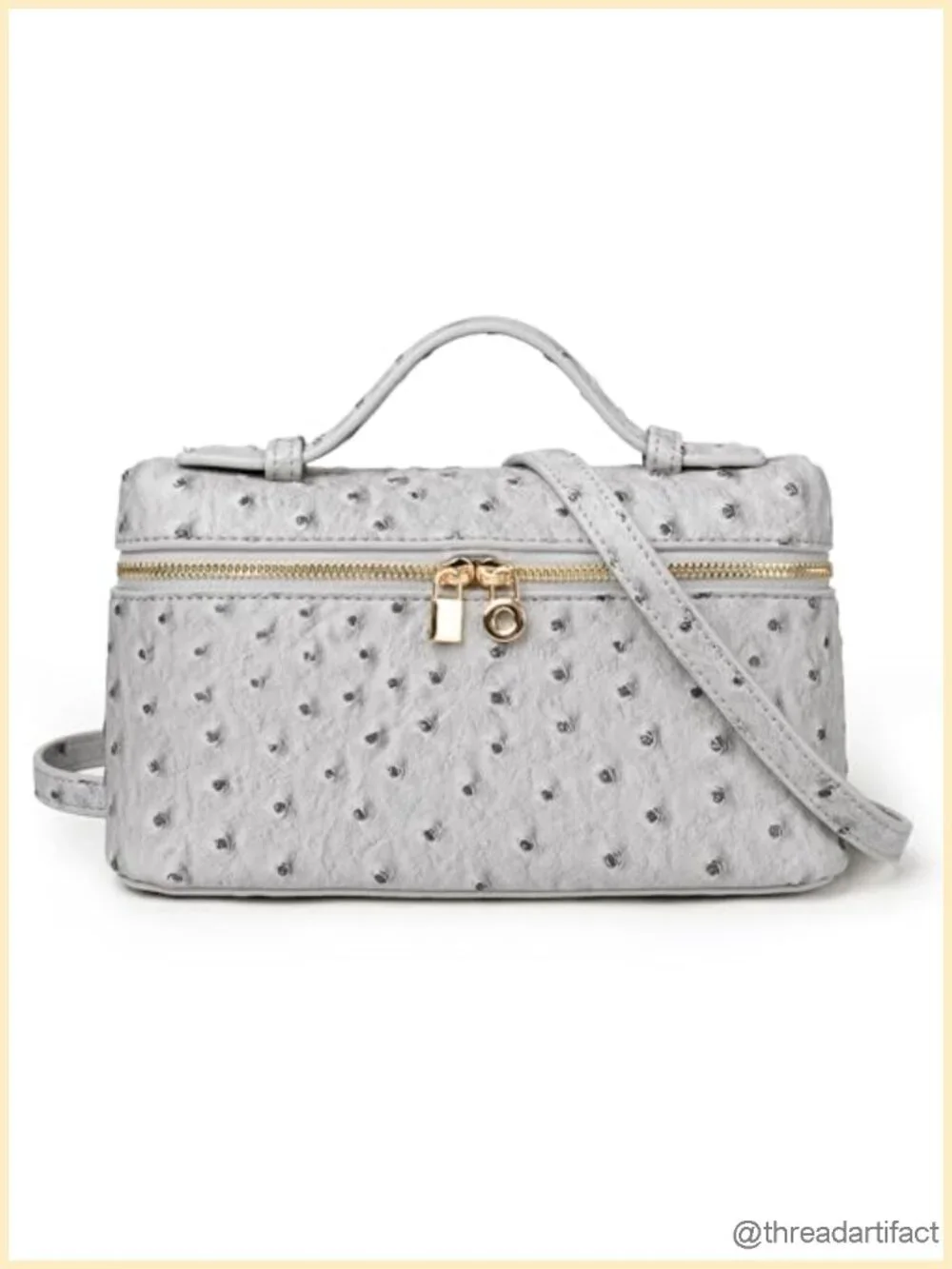 Designer-Inspired Vegan Leather Crossbody Bag with Top Handle